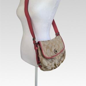 Coach Beige and Pink Crossbody Bag